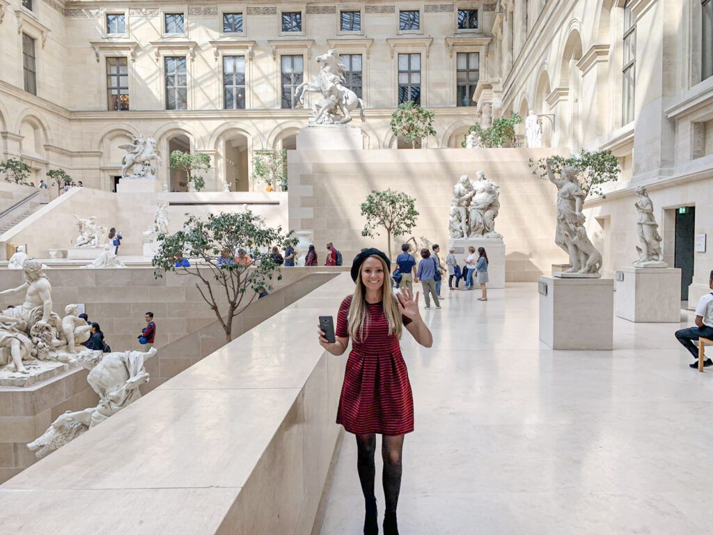 louvre museum in paris france.  mid price travel blogger andra birkhimer
